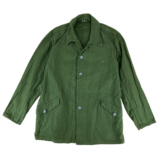 Swedish Army M59 Forest Green Chore Coat - Large