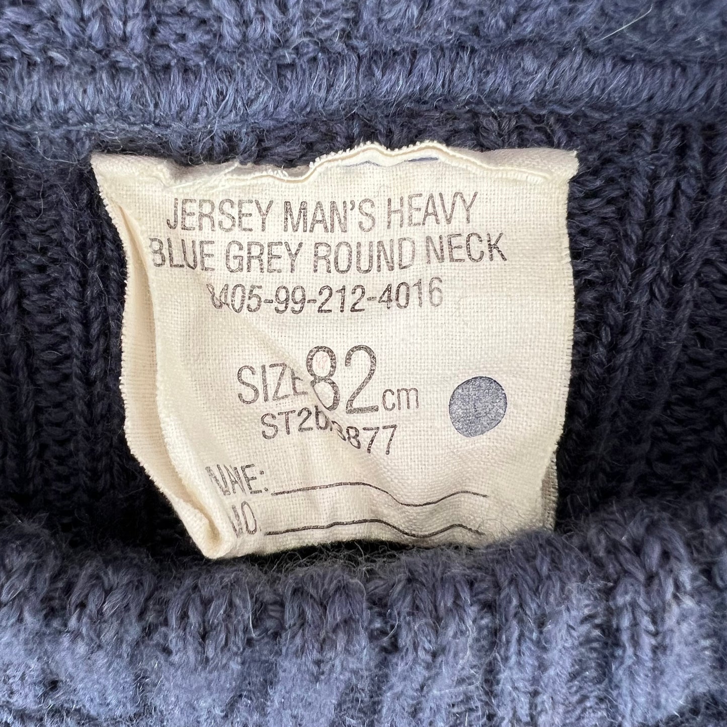 British Royal Air Force RAF Wool Crew Neck Pullover Jersey Jumper - Small 82cm