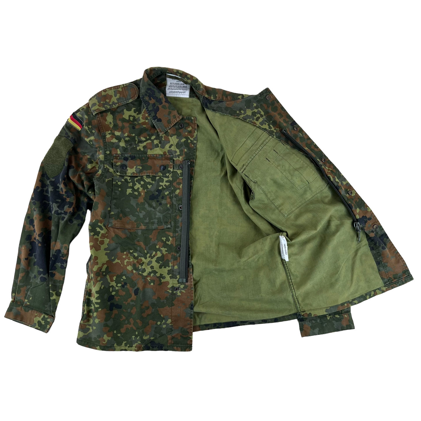 German Army Flecktarn Camouflage Long Sleeve Field Shirt - Medium GrNr 1