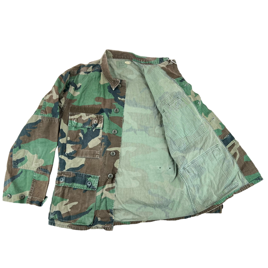 US Army M81 Woodland Camouflage BDU Combat Jacket - X Small