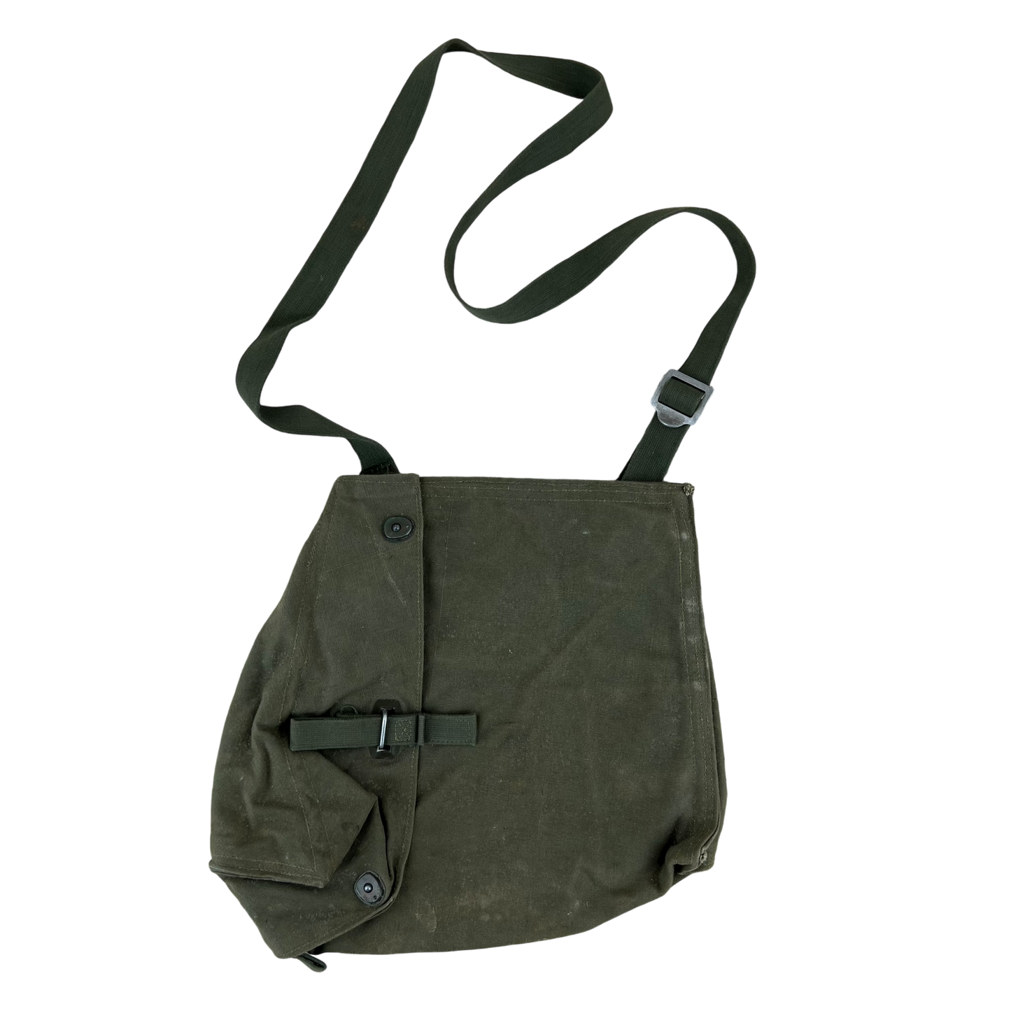 Swedish Army M51 Bag Gas Mask Haversack Olive Green Canvas - #3