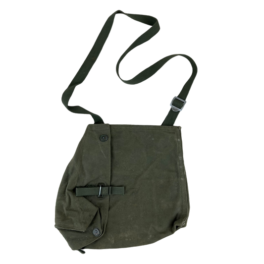 Swedish Army M51 Bag Gas Mask Haversack Olive Green Canvas - #3