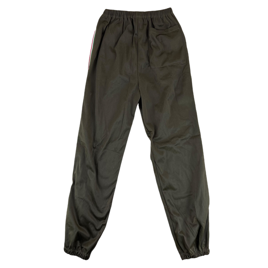 Italian Army 90's Retro Olive Brown Tracksuit Trousers - Small