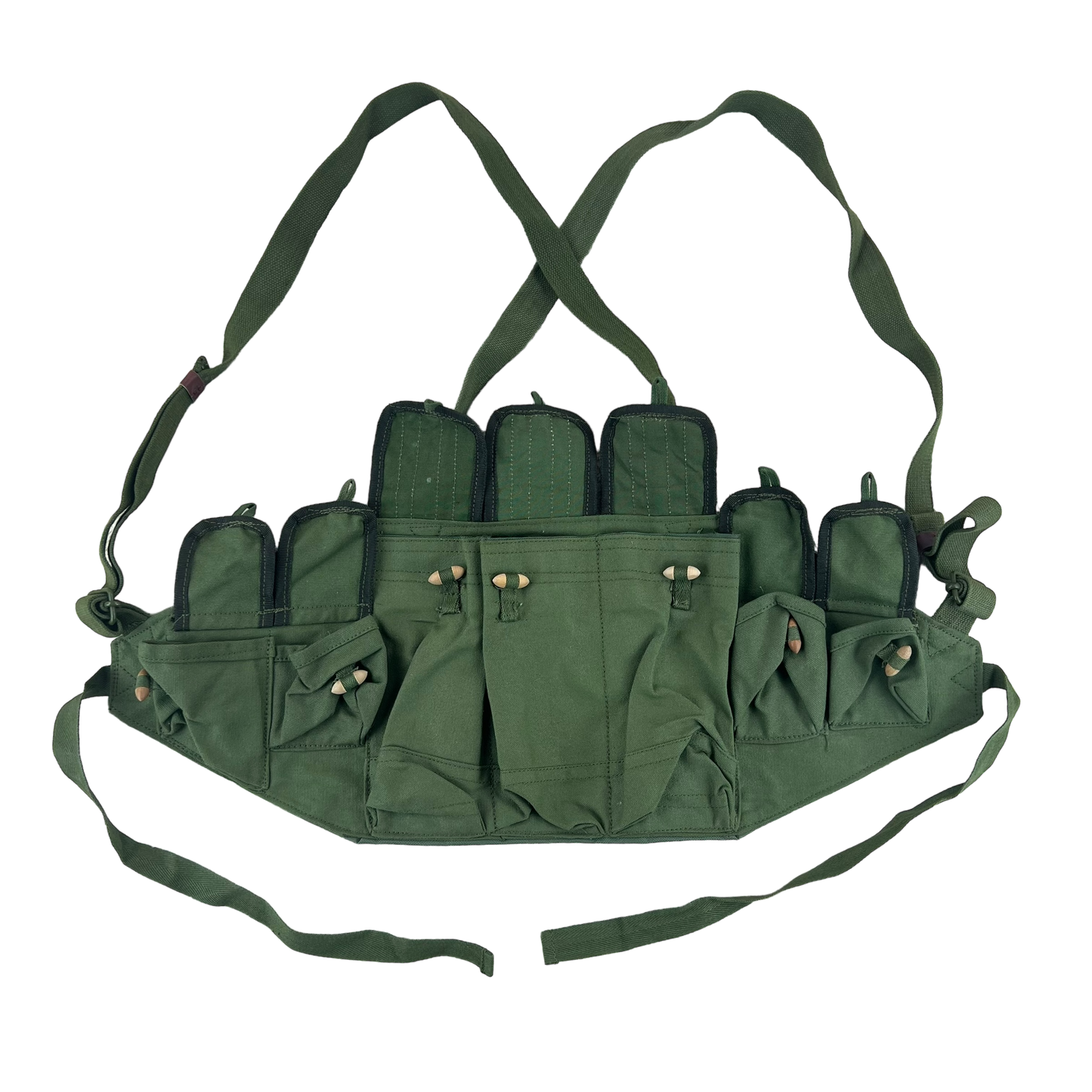 Chinese Army PLA Type 81 AK Bandolier Olive Green Nam Era Chest Rig