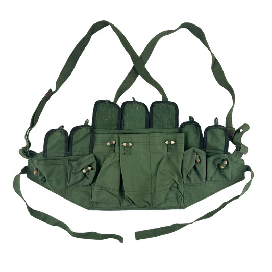 Chinese Army PLA Type 81 AK Bandolier Olive Green Nam Era Chest Rig