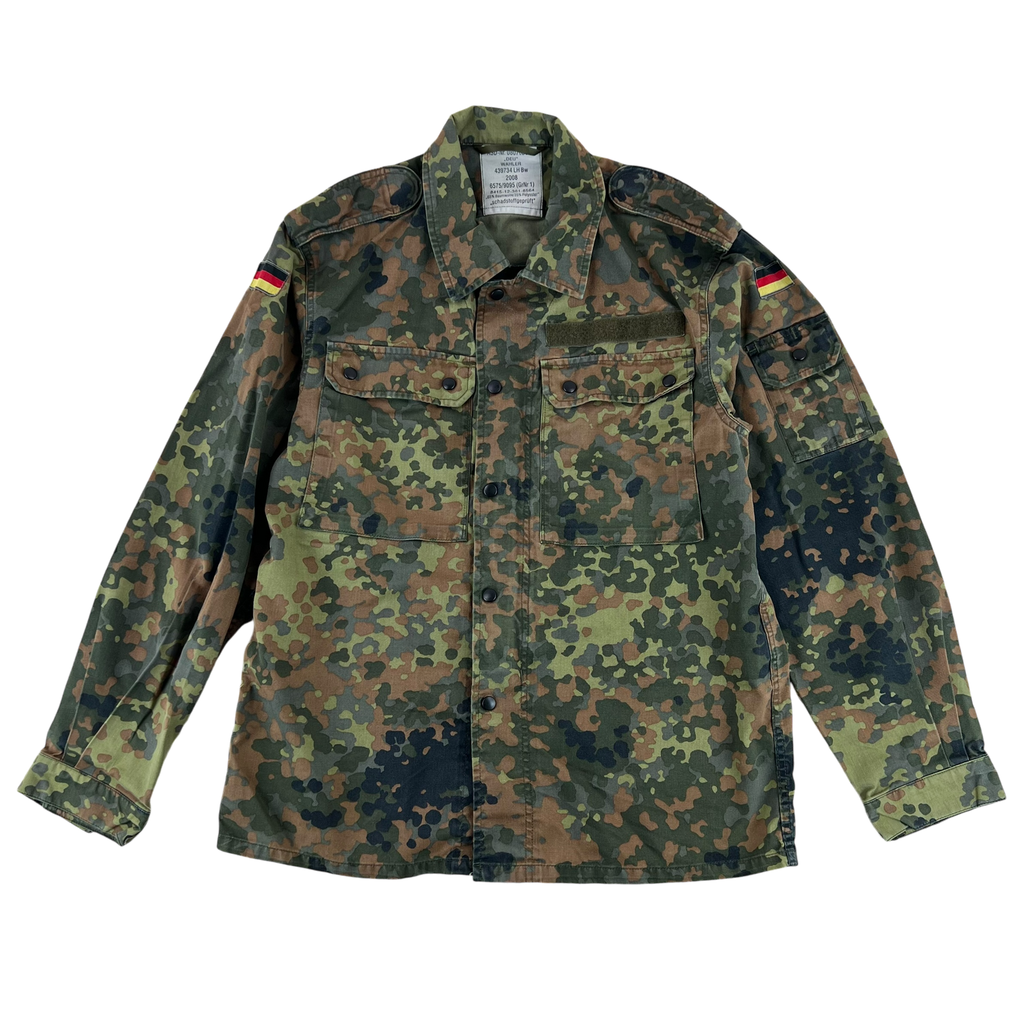 German Army Flecktarn Camouflage Long Sleeve Field Shirt - Medium GrNr 1