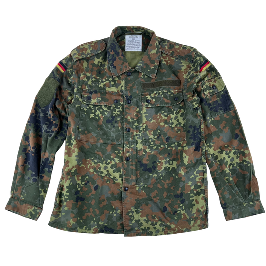 German Army Flecktarn Camouflage Long Sleeve Field Shirt - Medium GrNr 1