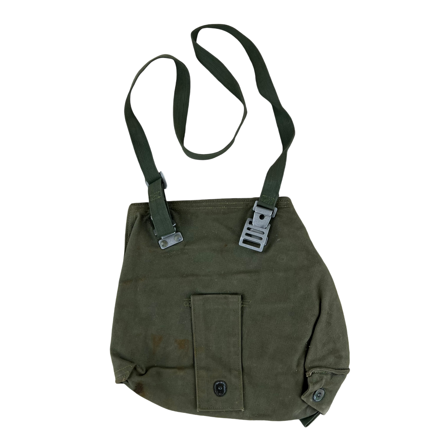 Swedish Army M51 Bag Gas Mask Haversack Olive Green Canvas - #3