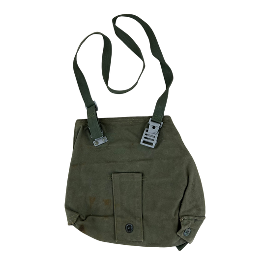 Swedish Army M51 Bag Gas Mask Haversack Olive Green Canvas - #3