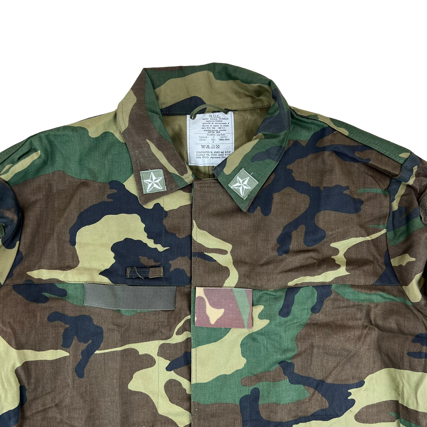 Italian Army Roma 90 Woodland Camouflage Combat Jacket - X Large