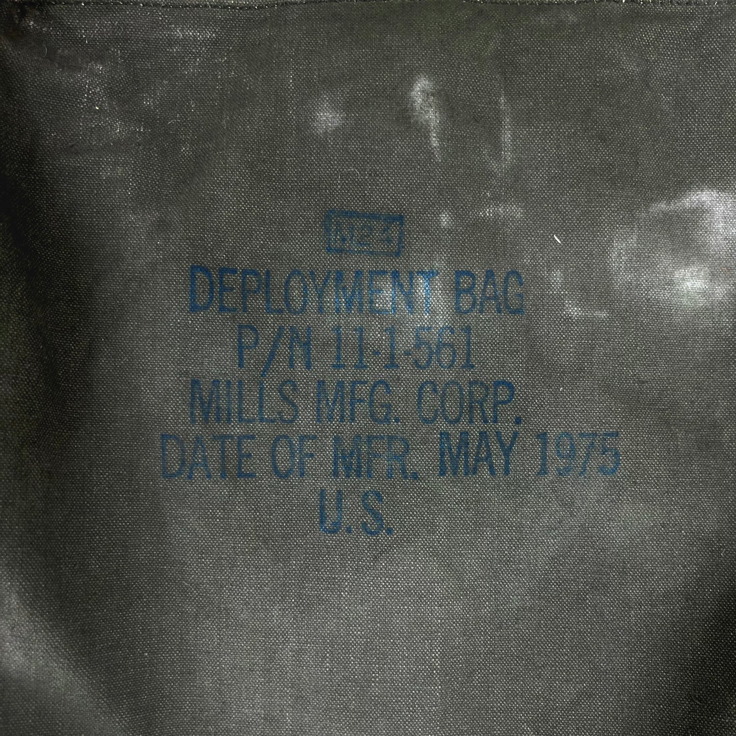 US Army Vintage Nam 1975 Olive Green Canvas Deployment Bag