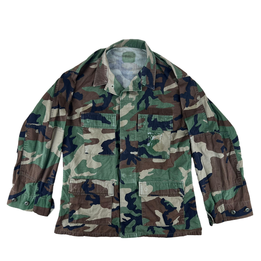 US Army M81 Woodland Camouflage BDU Combat Jacket - Large