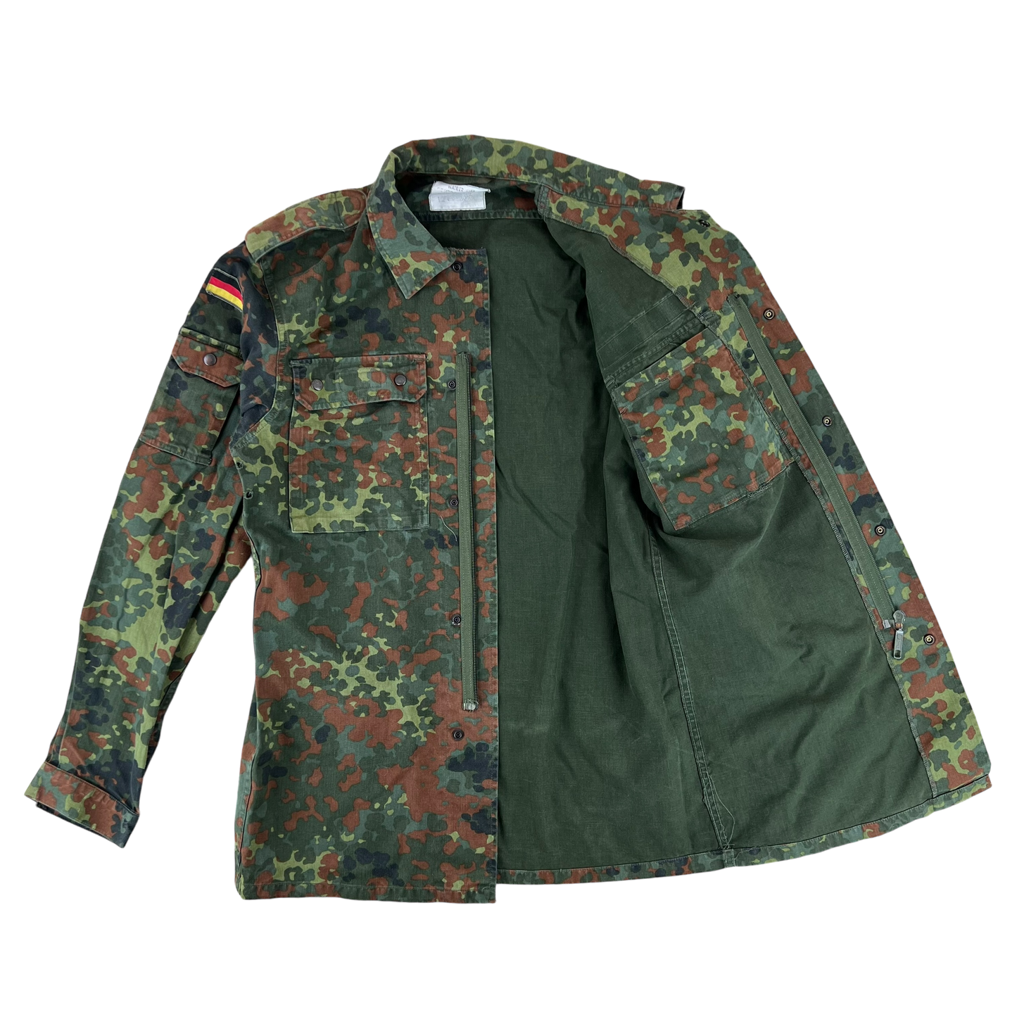 German Army Flecktarn Camouflage Long Sleeve Field Shirt - Medium GrNr 12