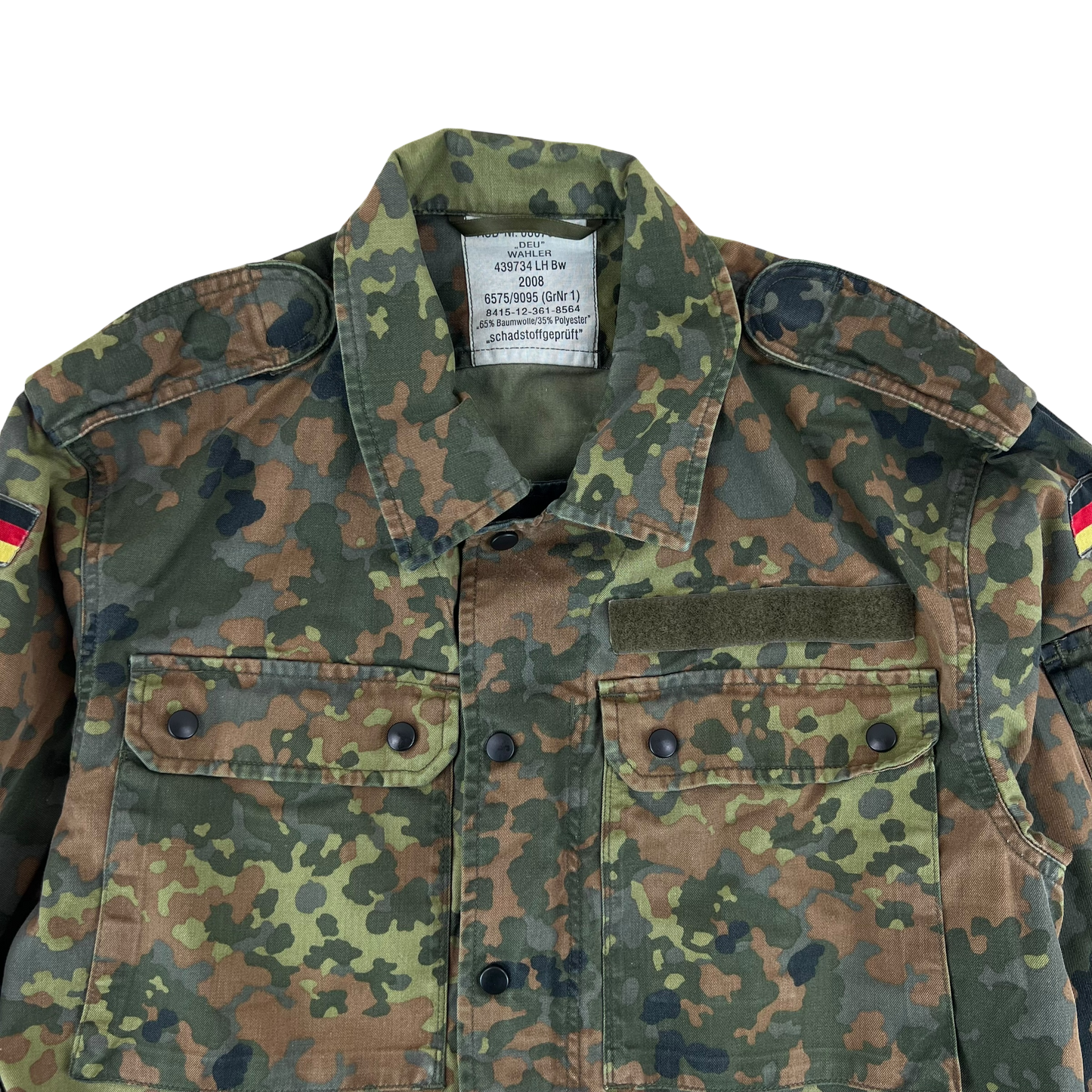 German Army Flecktarn Camouflage Long Sleeve Field Shirt - Medium GrNr 1