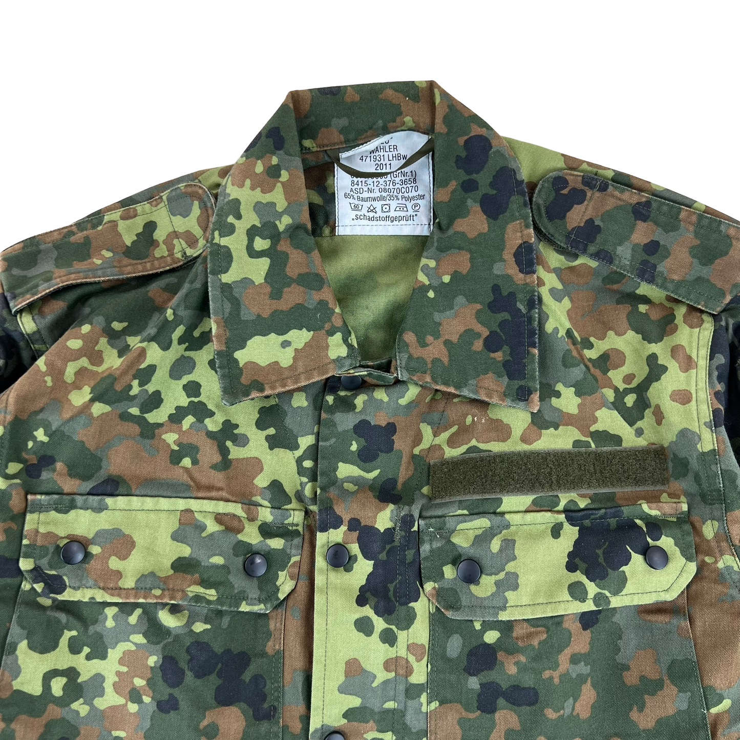 German Army Flecktarn Camouflage Long Sleeve Field Shirt - Medium GrNr 1