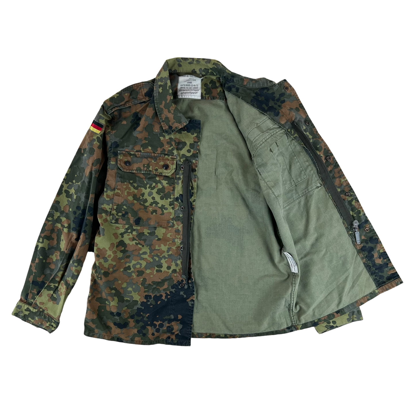 German Army Flecktarn Camouflage Long Sleeve Field Shirt - Medium GrNr 1