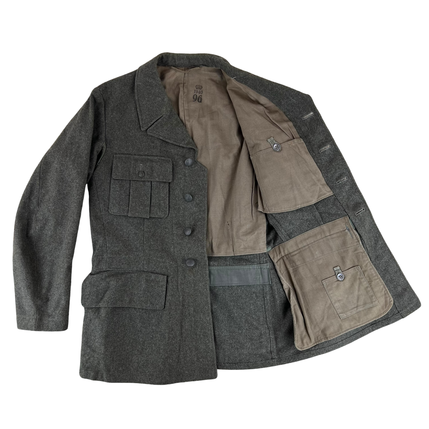 Swedish Army WW2 M39 Wool Jacket 1940 - Medium 96cm