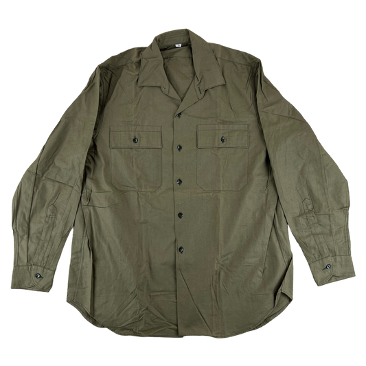 Czechoslovak Army Olive Brown Khaki M21 Field Shirt - Medium