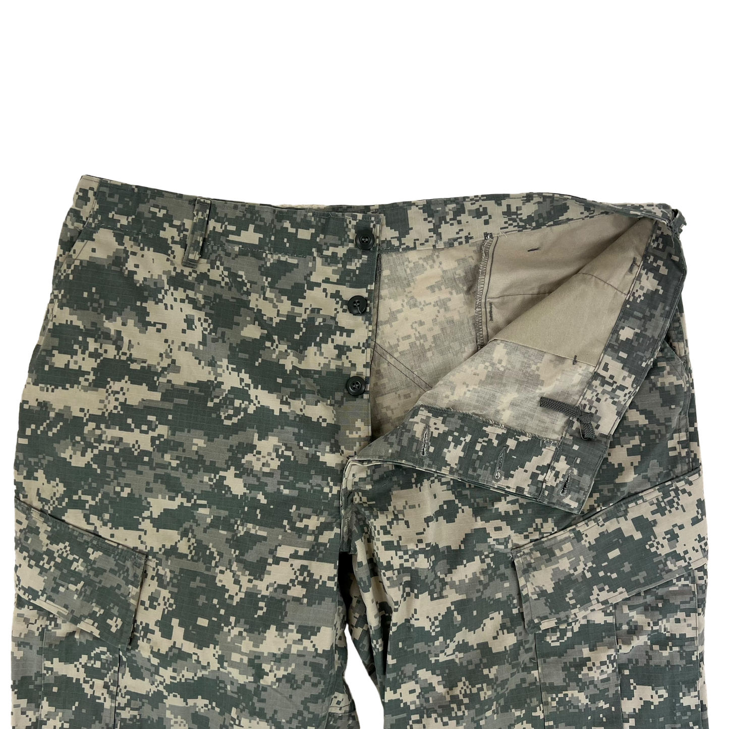 US Army UCP Pixel Camo ACU BDU Ripstop Combat Trousers - W42 L33.5