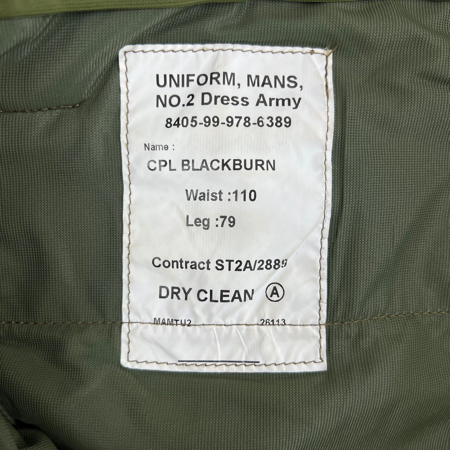 British Army Old Pattern No. 2 Khaki Green Dress Trousers - W41 L27.5