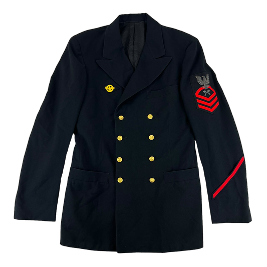 US Navy WW2 Chief Petty Officer's Blues Dress Service Uniform Jacket - Medium 37L