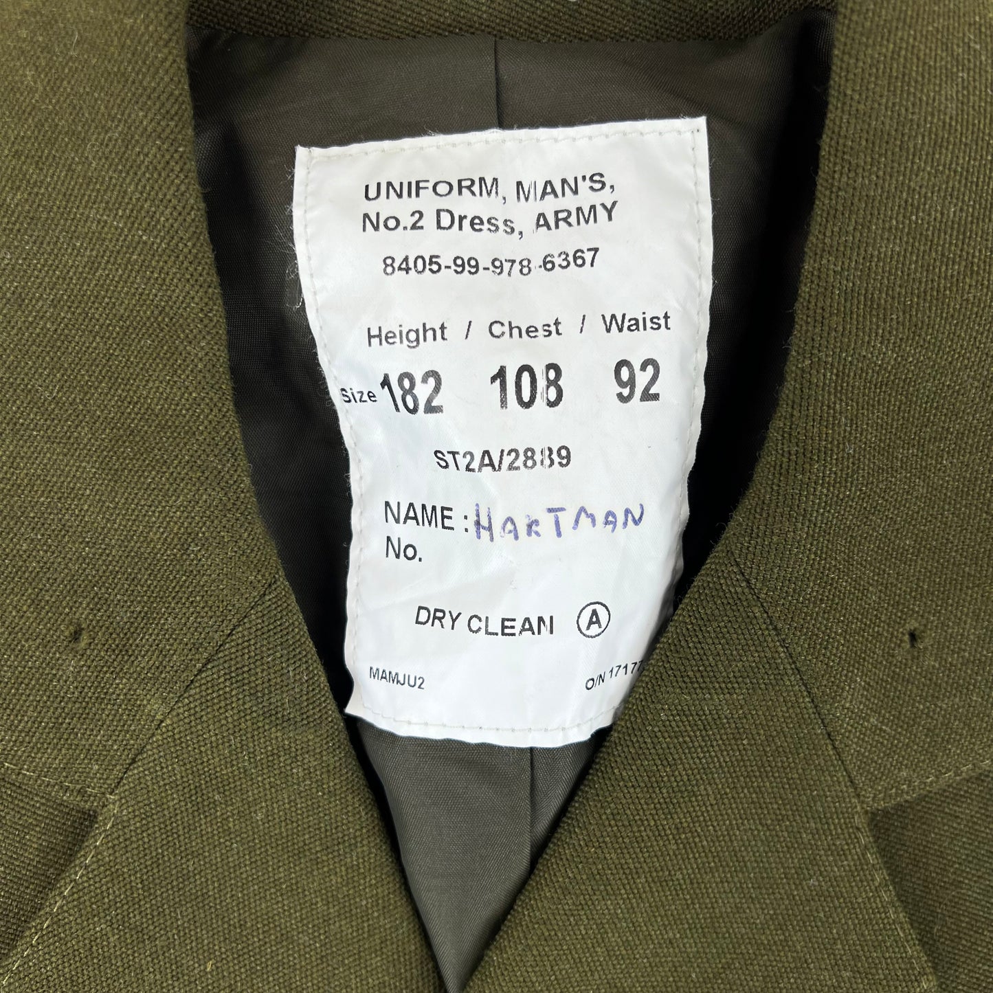 British Army Old Pattern No. 2 Khaki Green Dress Jacket - Medium 182/108