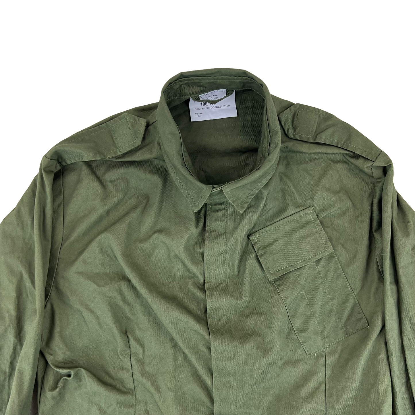 British Army Poly-Cotton Work Coveralls Olive Green - Large 190/108