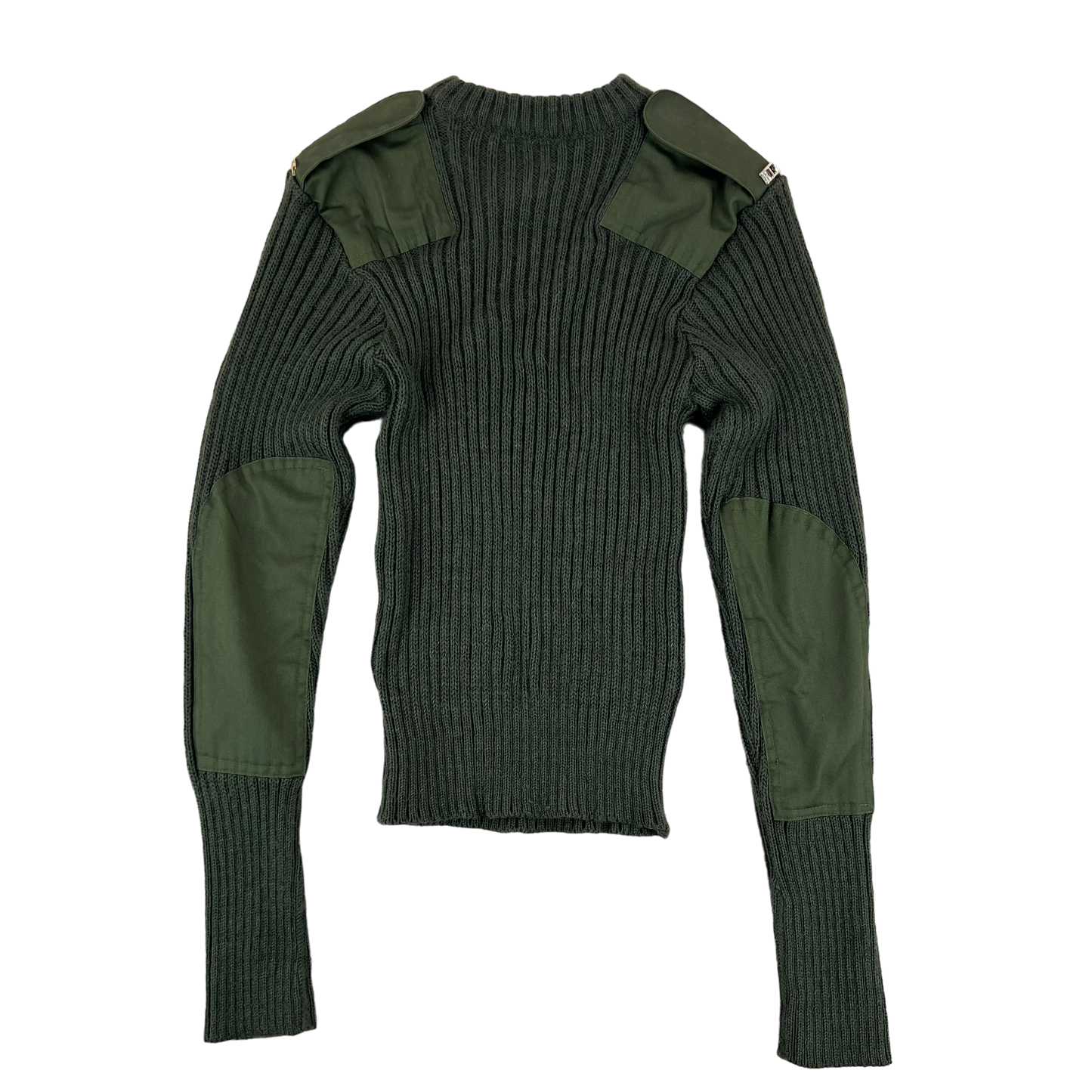 British Army Olive OG Utility Jersey Pullover Jumper w/ RLC Pips - X Small 74cm