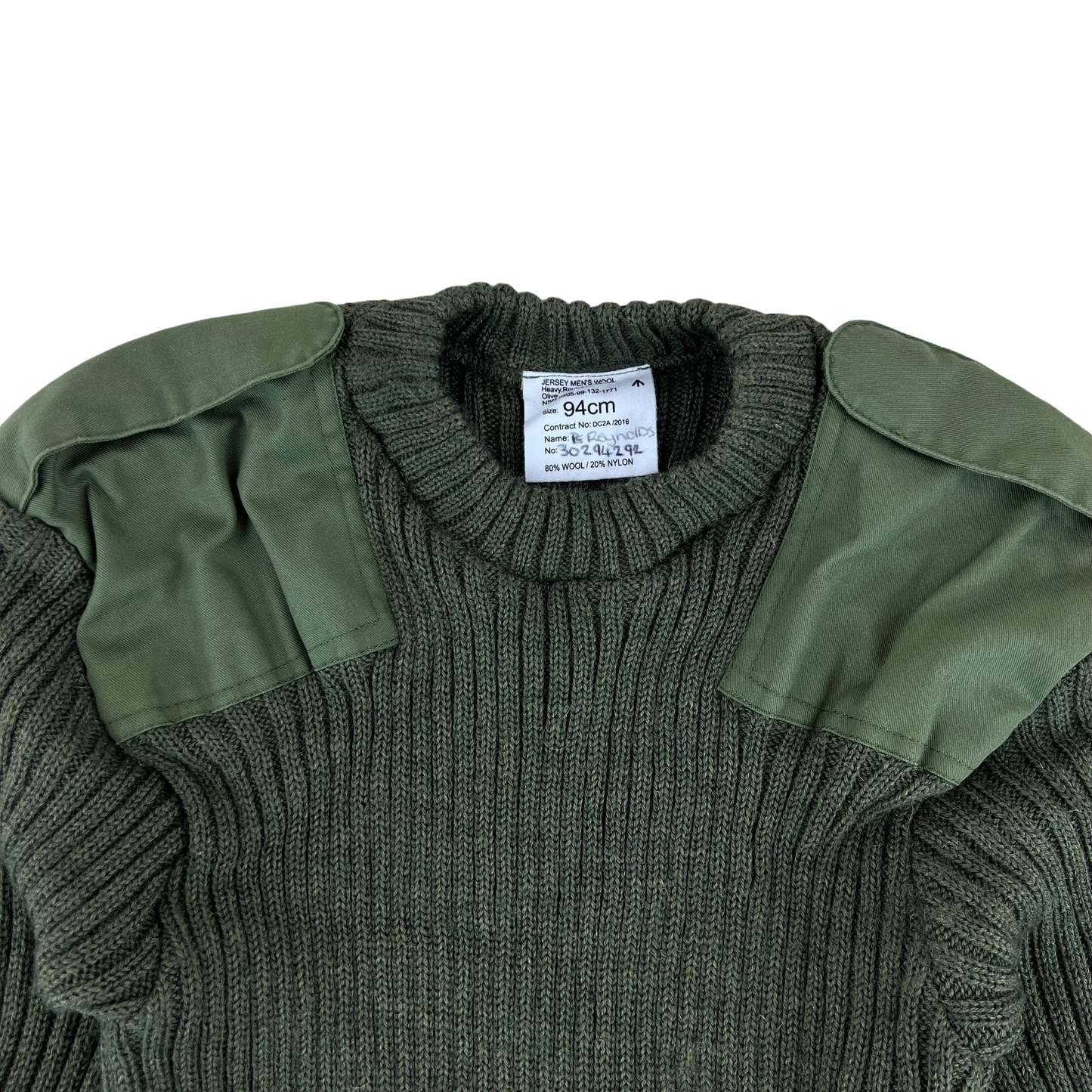 British Army Olive OG Utility Jersey Pullover Jumper - Medium 94cm