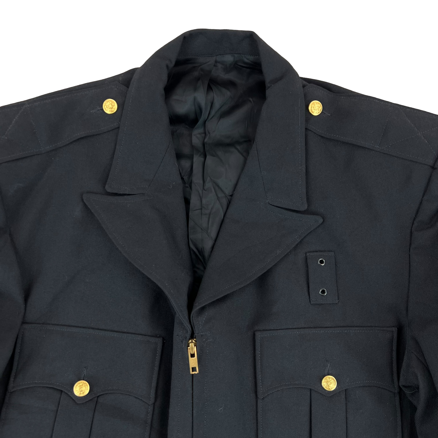 US Army Fire Department Black Ceremonial Ike Jacket - Large