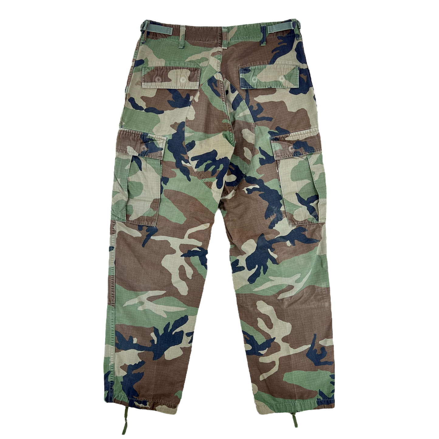 US Army Vintage M81 Woodland Camo Ripstop BDU Combat Trousers - W31 L28