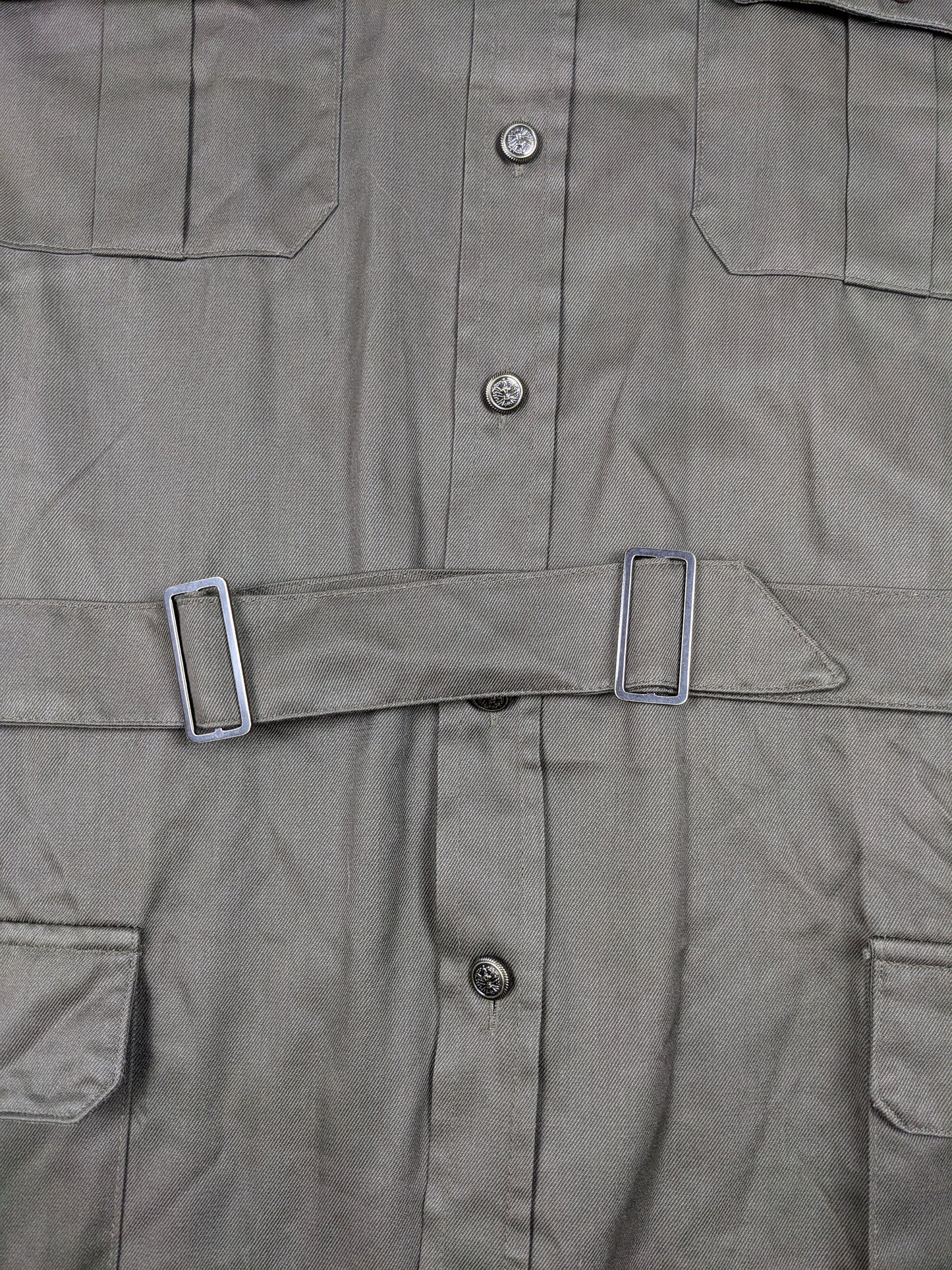 Italian Army Roma 75 Short Sleeve Safari Shirt w/ Belt