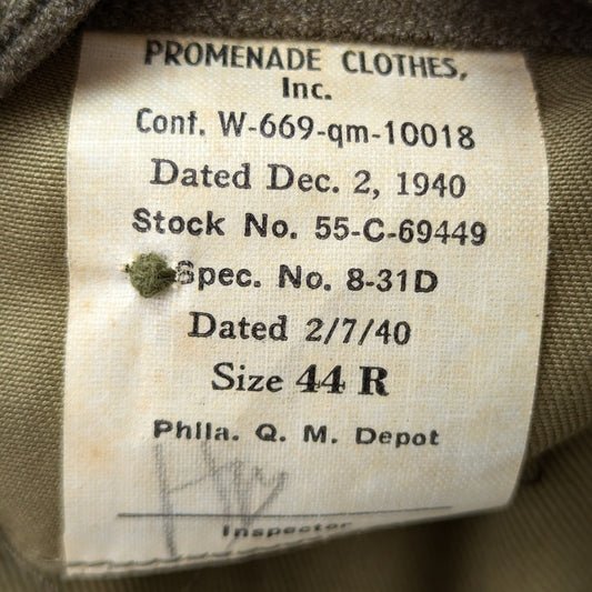 US Army WW2 Officer's Service Dress Jacket - 1940 - 44R