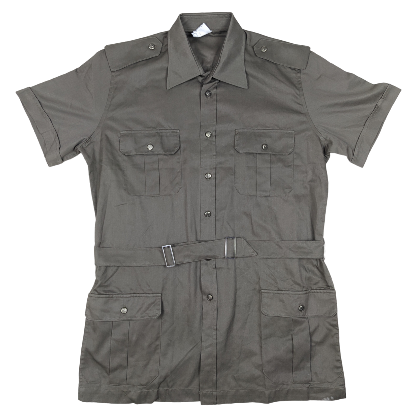 Italian Army Roma 75 Short Sleeve Safari Shirt w/ Belt