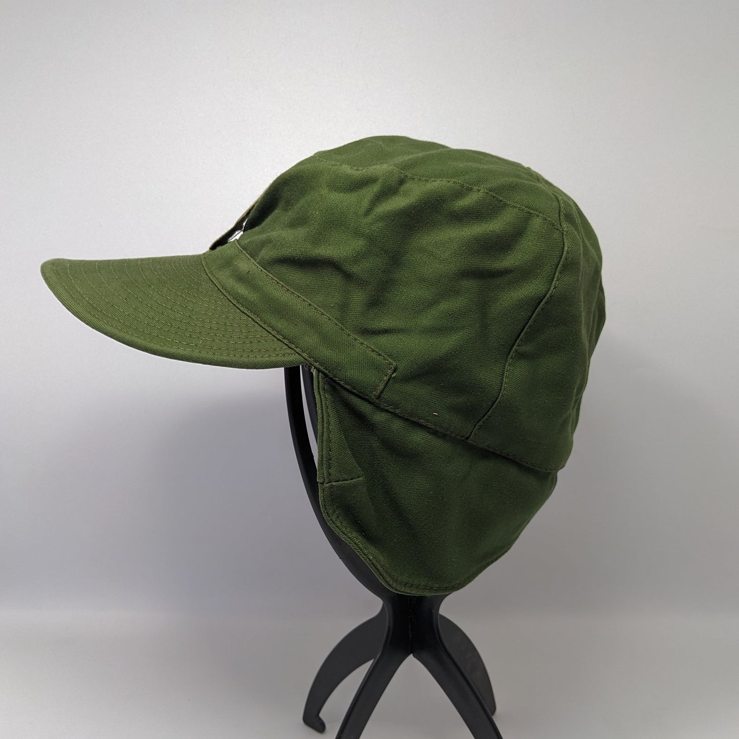 Swedish Army M59 Forest Green Fatigue Cap w/ Officer's Patch