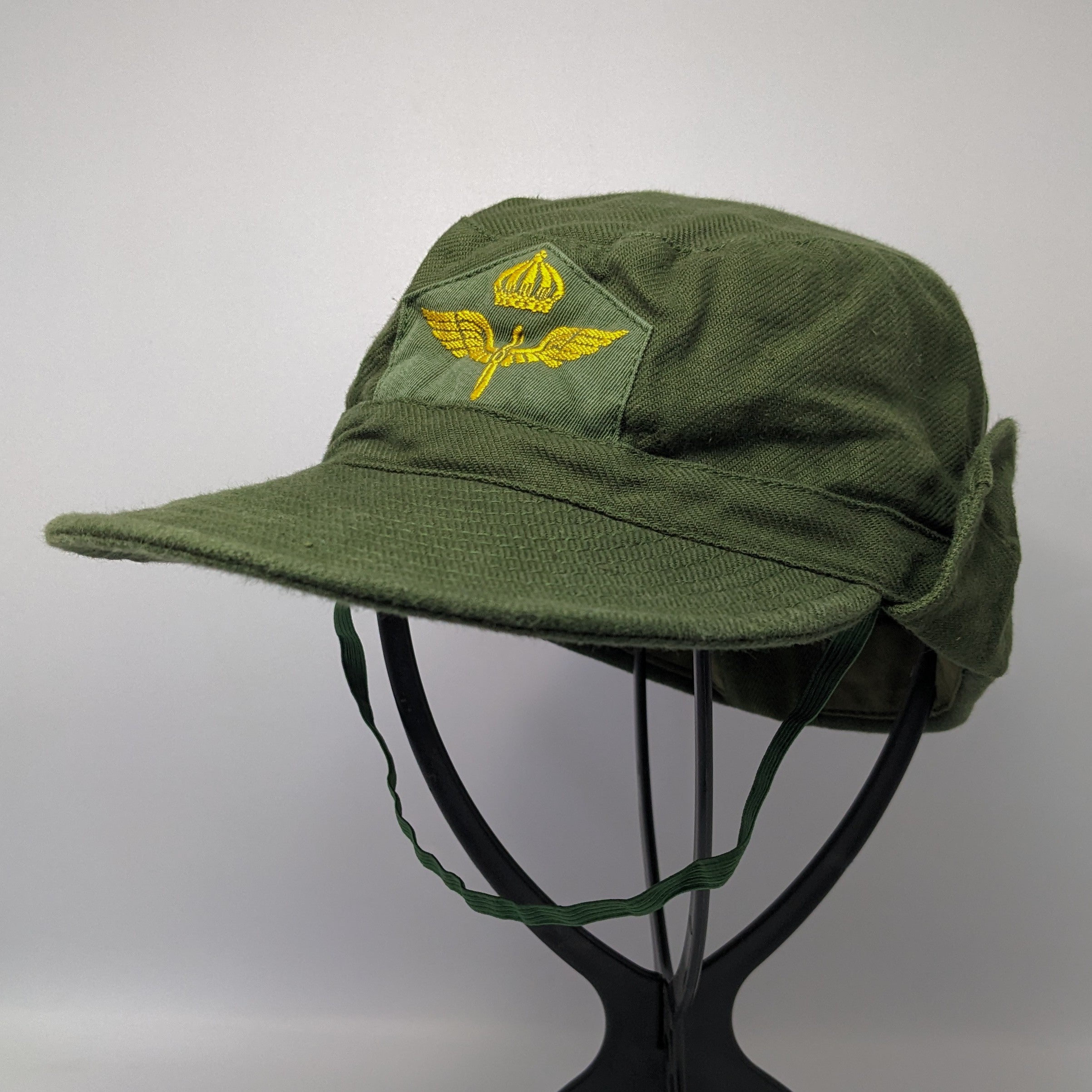 Swedish Army Winter Cap M59 OD Green Wool Cold Weather Military Surplus Gear - E - Foto 6