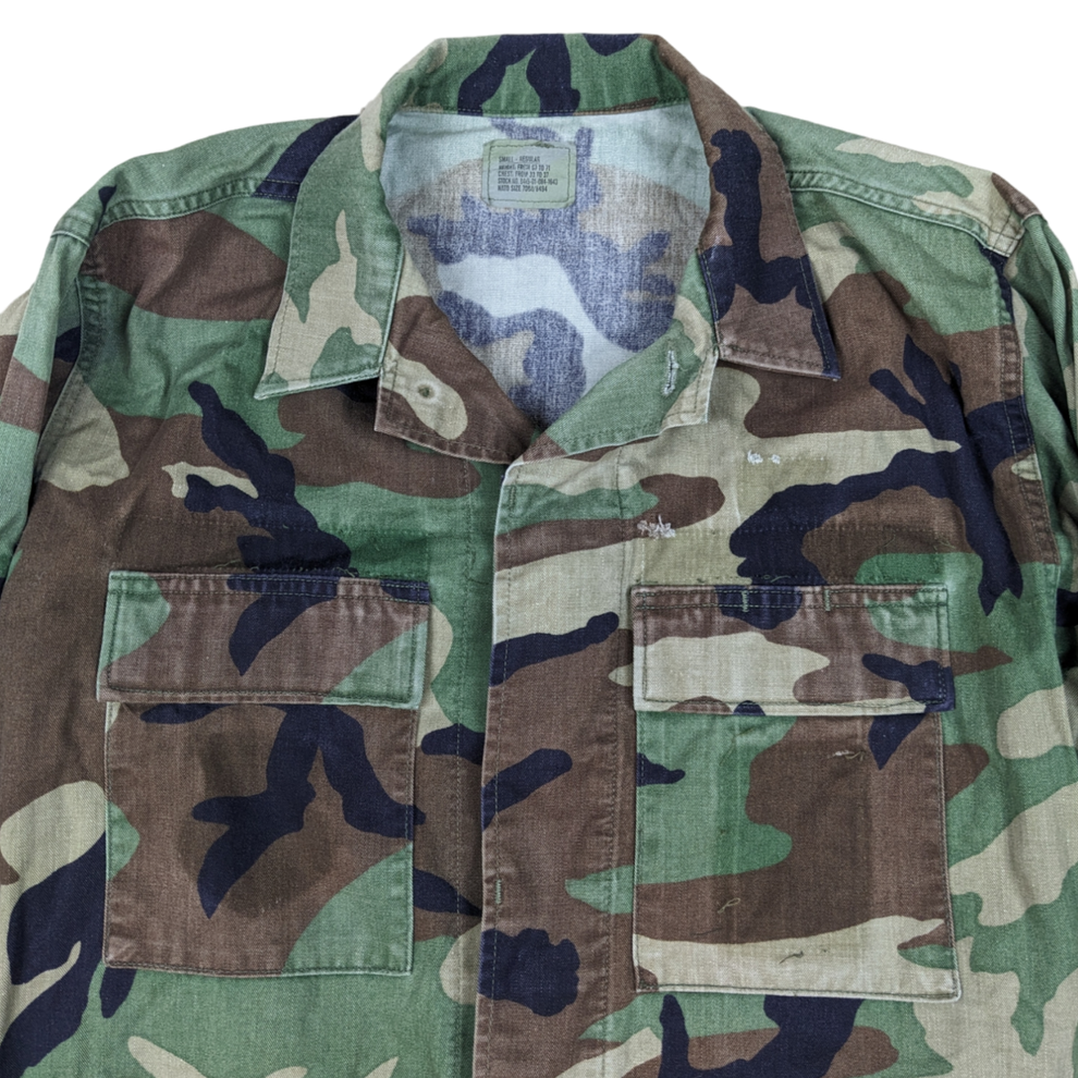 Us Army M81 Woodland Camouflage Bdu Combat Jacket Lambrino Militaria