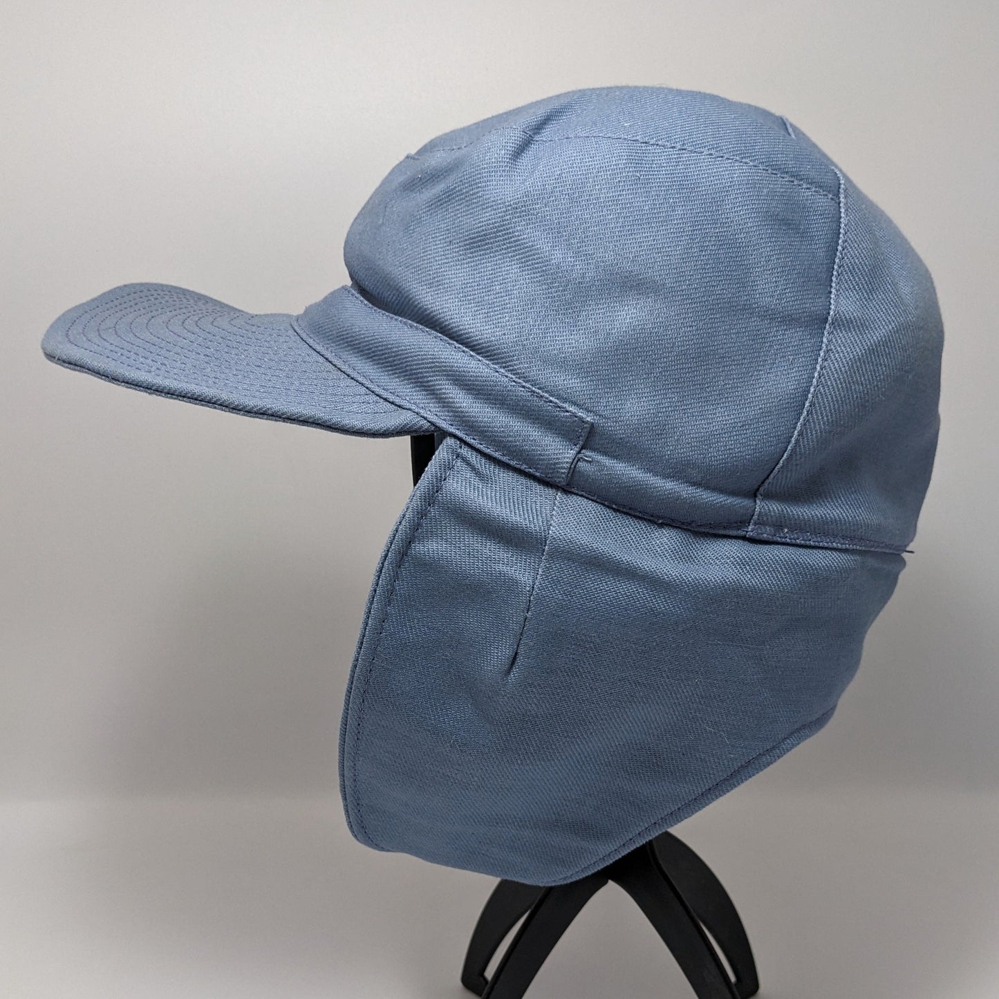 Swedish Army Civil Defence 1960's Sky Blue Winter Trapper Cap