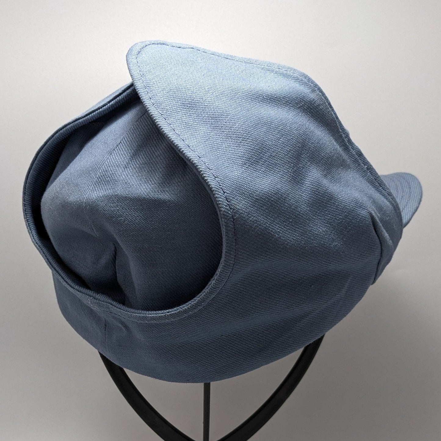 Swedish Army Civil Defence 1960's Sky Blue Winter Trapper Cap