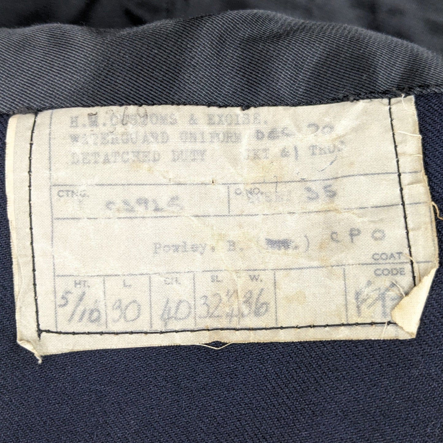 British HM Customs and Excise Dress Jacket