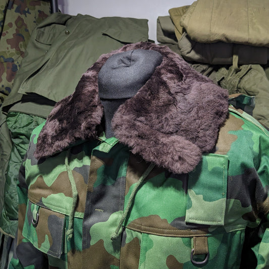 Serbian Army M93 Oak Leaf Camo Hooded Parka w/ Cold Weather Liner