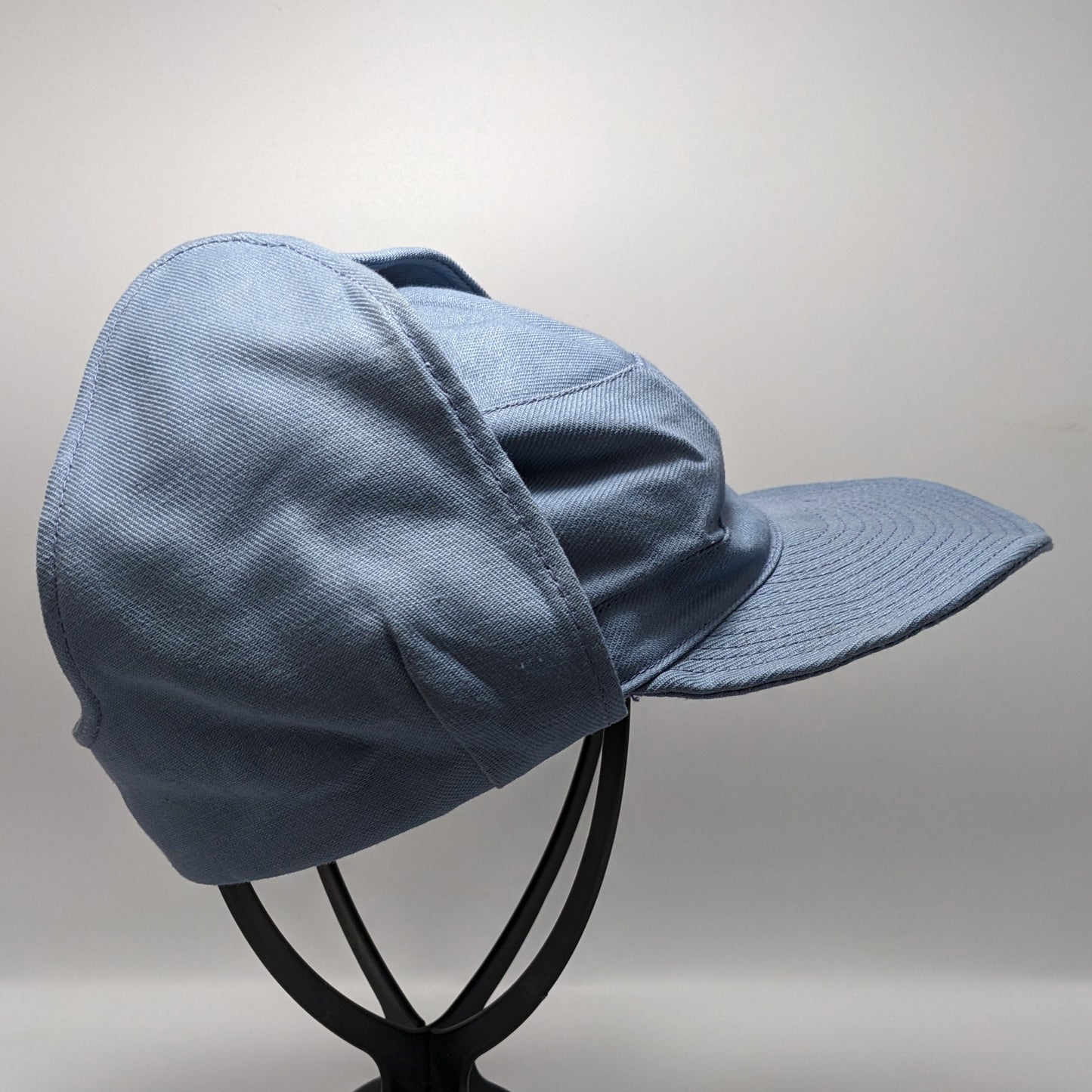 Swedish Army Civil Defence 1960's Sky Blue Winter Trapper Cap