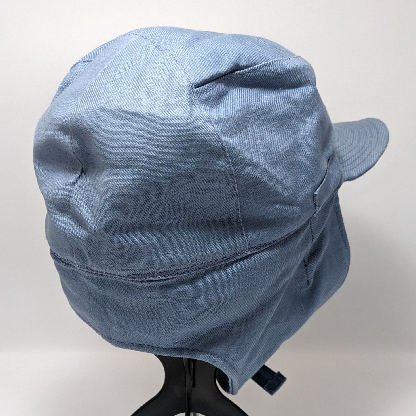 Swedish Army Civil Defence 1960's Sky Blue Winter Trapper Cap