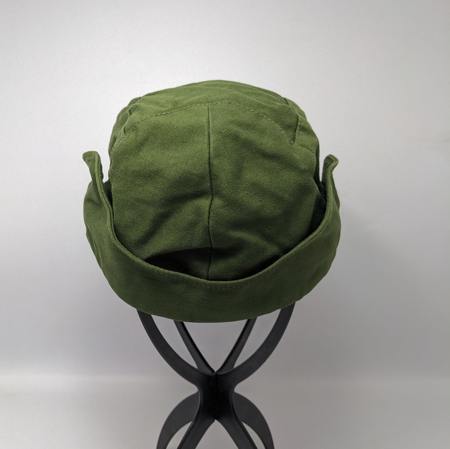 Swedish Army M59 Forest Green Fatigue Cap w/ Officer's Patch