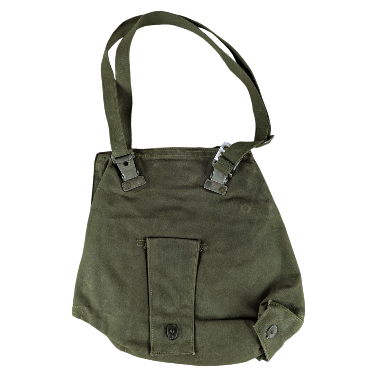 Swedish Army M51 Bag Gas Mask Haversack Olive Green Canvas - #1