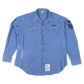 US Navy 80s Long Sleeve Blue Service Shirt w/ Insignia - X Large