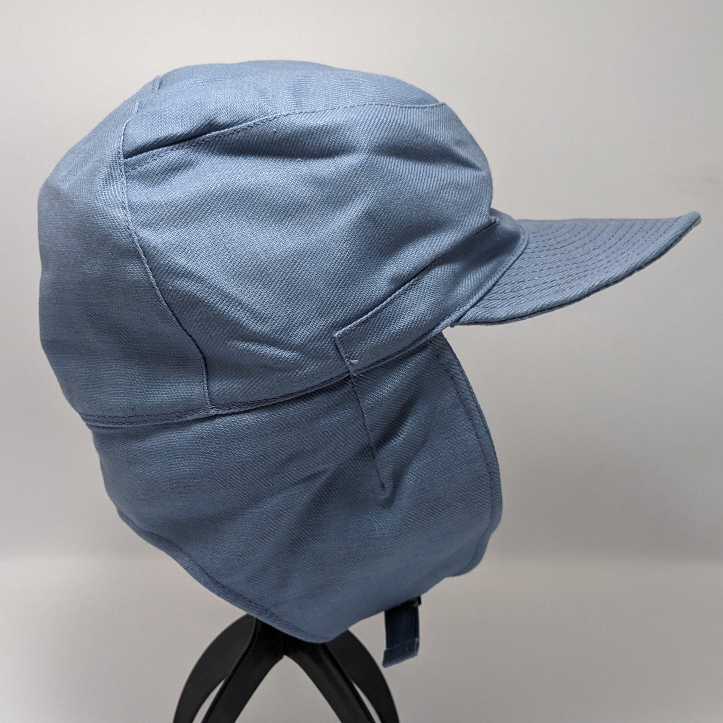 Swedish Army Civil Defence 1960's Sky Blue Winter Trapper Cap