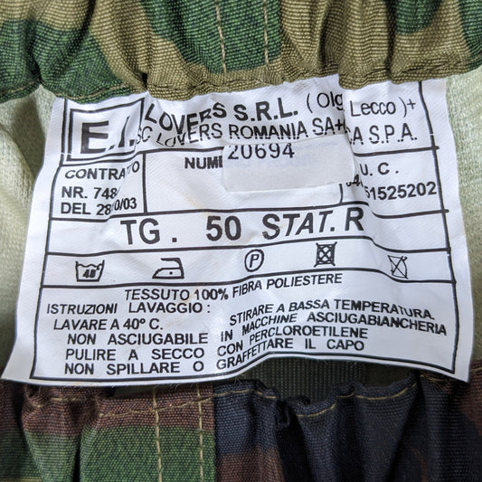Italian Army Roma 90 Woodland Camouflage Waterproof Trousers