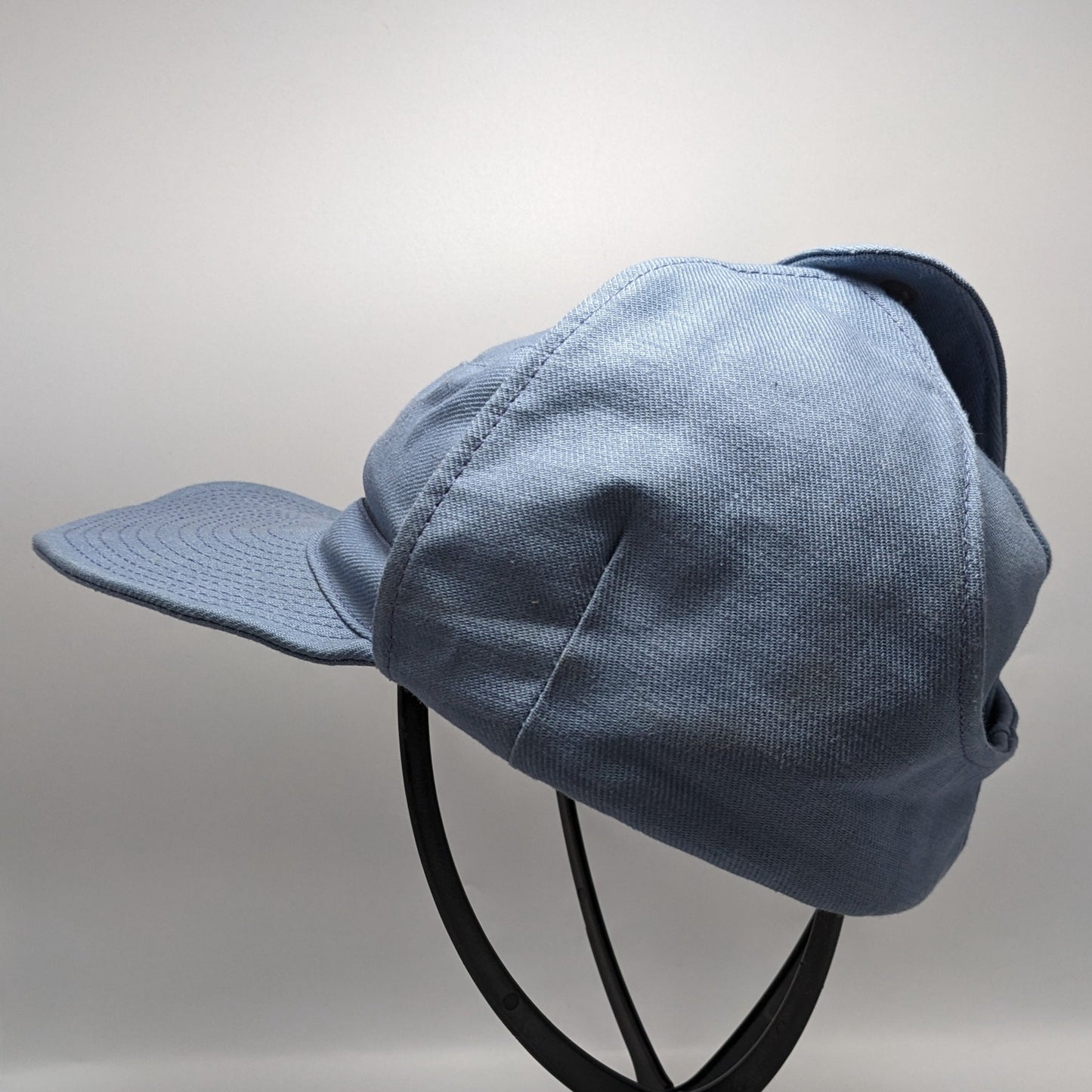 Swedish Army Civil Defence 1960's Sky Blue Winter Trapper Cap