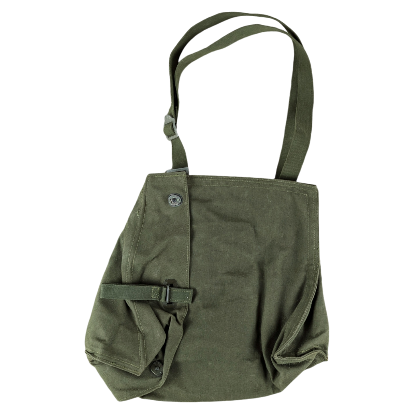 Swedish Army M51 Bag Gas Mask Haversack Olive Green Canvas - #1